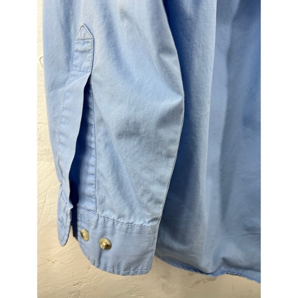 Columbia PFG Bahama II Fishing Shirt Long Sleeve Mesh Lined Flap Back Blue Men - Picture 8 of 10
